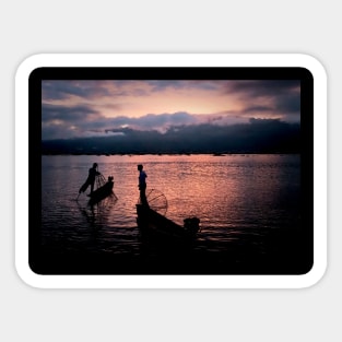 Fishermen of Inle Lake Sticker